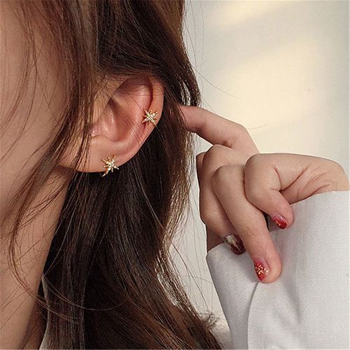Clips d'oreilles à zircone cubique - SHEIN - Modalova