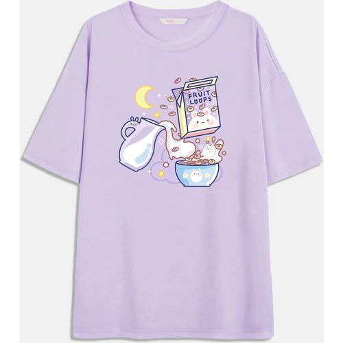 T-shirt oversize dessin animé - SHEIN - Modalova