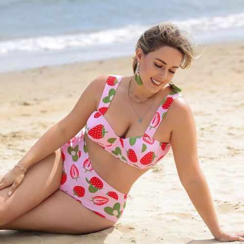 Bikini push-up à imprimé fraise - SHEIN - Modalova