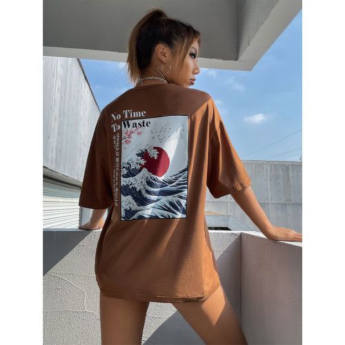 T-shirt à motif japonais graphique - SHEIN - Modalova