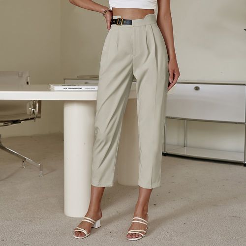 Pantalon taille asymétrique à boucle - SHEIN - Modalova