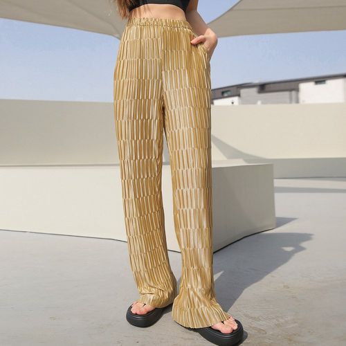 Pantalon droit taille haute plissé - SHEIN - Modalova