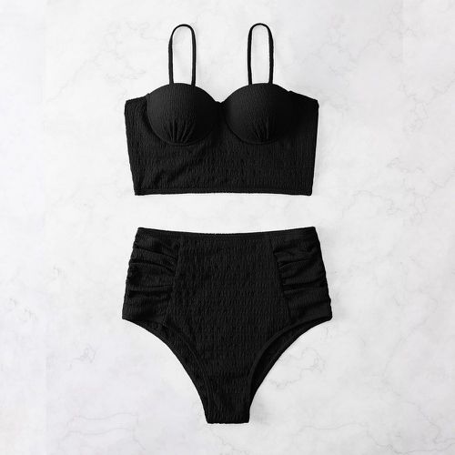 Bikini à ruché push-up taille haute - SHEIN - Modalova