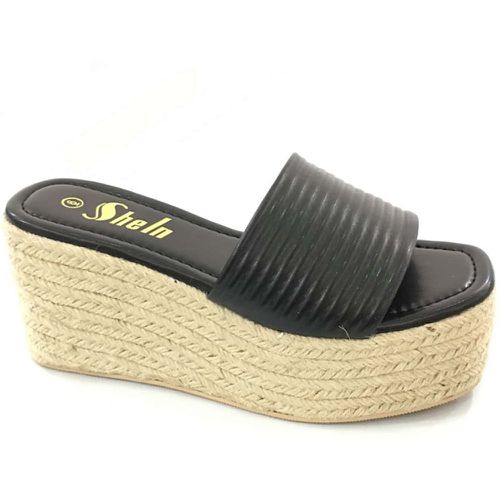 Sandales compensées à bout ouvert épais bande espadrilles - SHEIN - Modalova