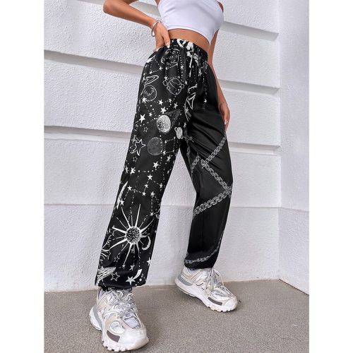 Pantalonss Casual Galaxie Imprimé chaîne - SHEIN - Modalova
