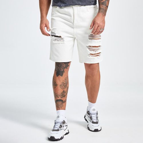 Homme Short en jean déchiré droit - SHEIN - Modalova