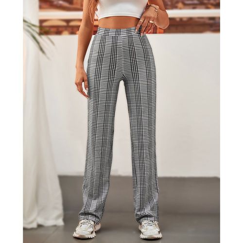 Pantalon à carreaux taille haute - SHEIN - Modalova