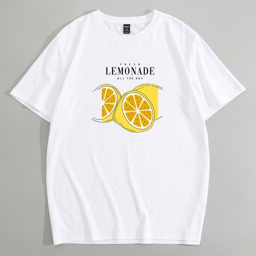 Homme T-shirt à imprimé citron - SHEIN - Modalova