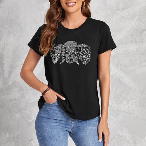 T-shirt à motif squelette - SHEIN - Modalova