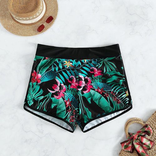 Short de bikini aléatoire à imprimé tropical - SHEIN - Modalova