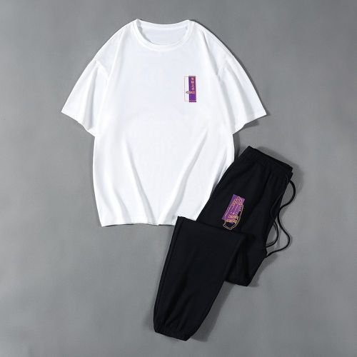 Caractère chinois T-shirt & à cordon Pantalon de survêtement - SHEIN - Modalova