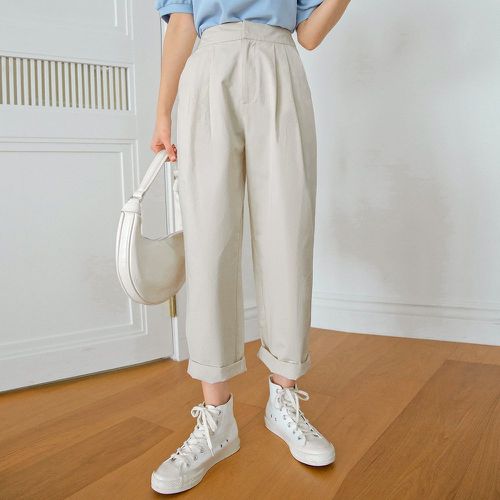 Pantalon tailleur à plis à poches - SHEIN - Modalova