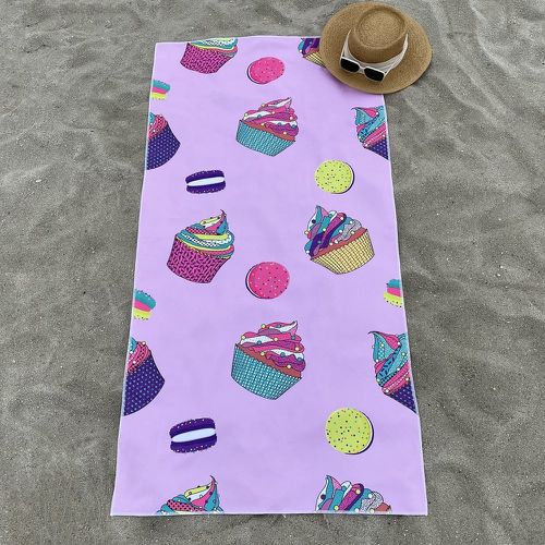 Couverture de plage gâteau & macaron à imprimé - SHEIN - Modalova