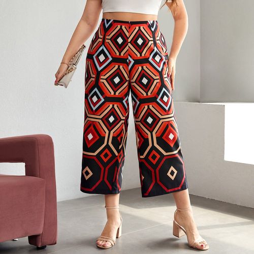 Pantalon ample à imprimé géométrique - SHEIN - Modalova