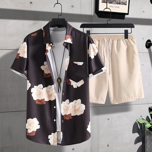 Chemise à imprimé floral & Short unicolore(sans t-shirt) - SHEIN - Modalova