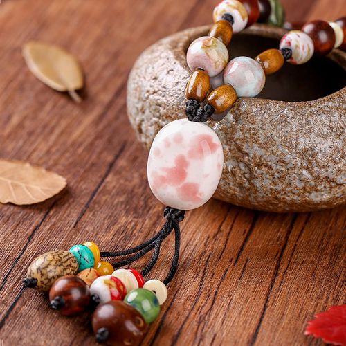 Collier à blocs de couleurs à perles - SHEIN - Modalova