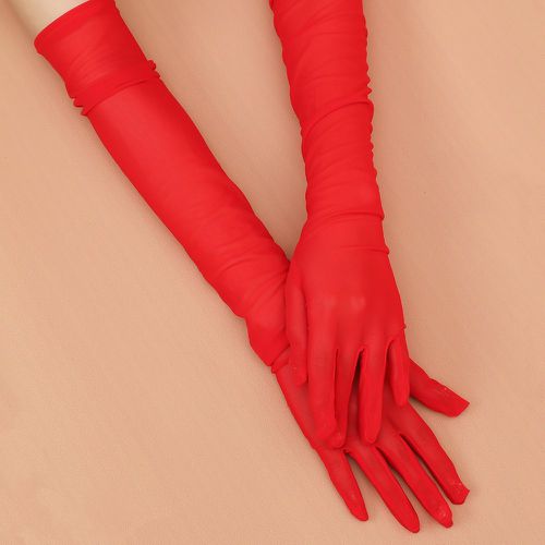 Gants unicolore long en tulle - SHEIN - Modalova