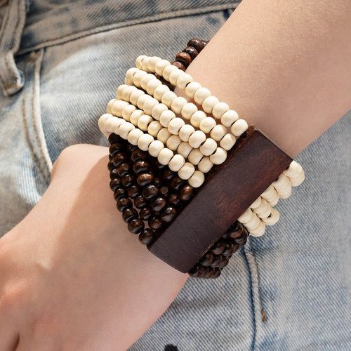 Bracelet en bois à perles - SHEIN - Modalova