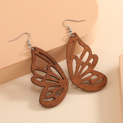 Pendants d'oreilles en bois papillon - SHEIN - Modalova