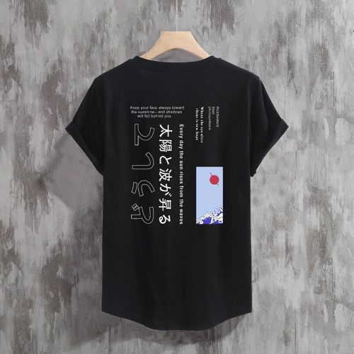 T-shirt slogan & lettre japonaise - SHEIN - Modalova