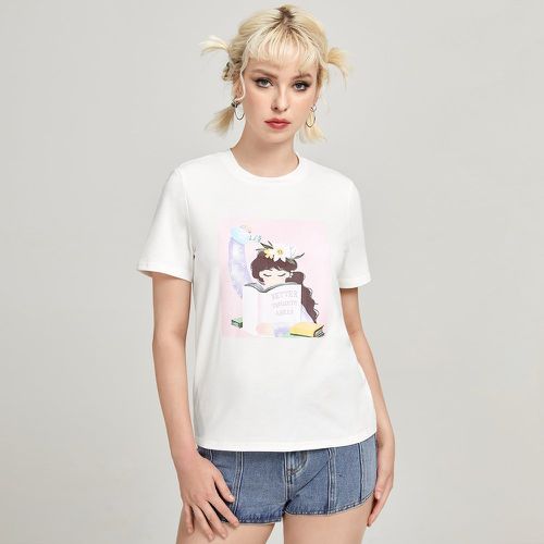T-shirt à imprimé figure - SHEIN - Modalova