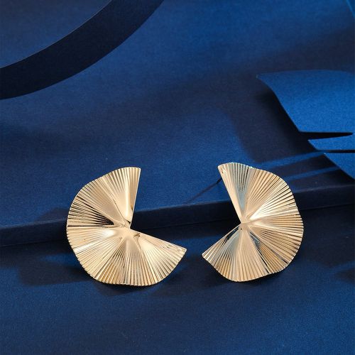 Boucles d'oreilles géométriques texturé métallique - SHEIN - Modalova