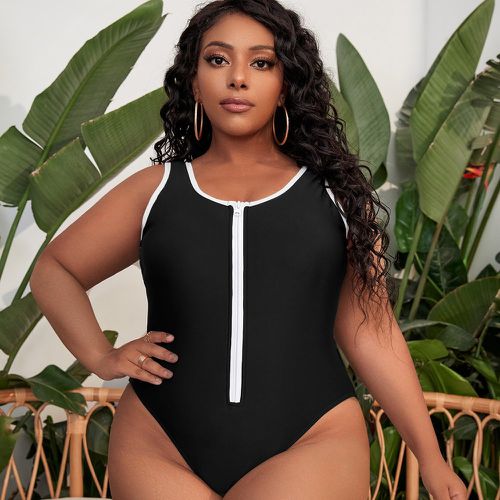 Maillot de bain une pièce zippé - SHEIN - Modalova