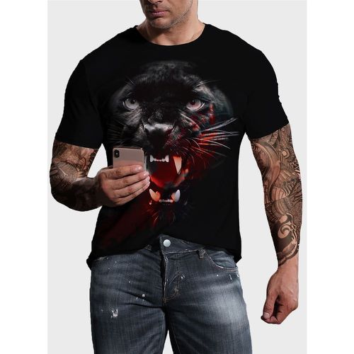 Homme T-shirt à imprimé animal 3D - SHEIN - Modalova
