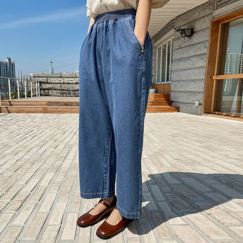 Jean taille élastique à poche ample - SHEIN - Modalova