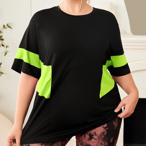 T-shirt de sport léger à blocs de couleurs - SHEIN - Modalova