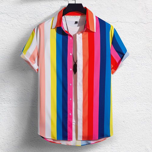 Chemise à rayures versicolores (sans t-shirt) - SHEIN - Modalova