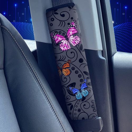 Pièce Couverture de ceinture de sécurité de voiture à motif papillon - SHEIN - Modalova