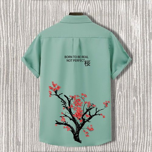 Chemise avec motif caractère japonais & à imprimé arbre (sans t-shirt) - SHEIN - Modalova