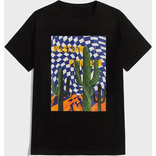 Homme T-shirt cactus - SHEIN - Modalova