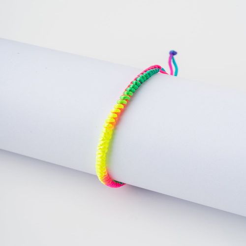 Bracelet tressé à blocs de couleurs - SHEIN - Modalova