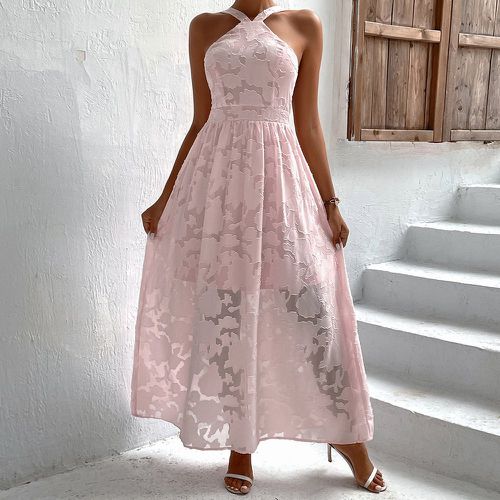 Robe en jacquard fleur applique - SHEIN - Modalova