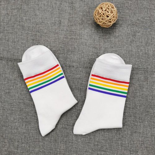 Chaussettes arc-en-ciel à imprimé - SHEIN - Modalova