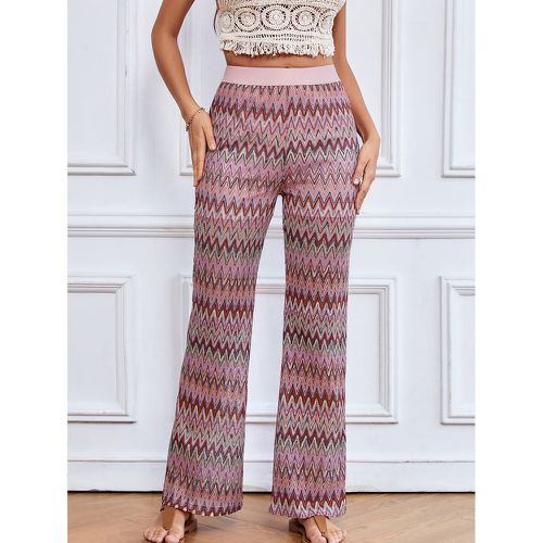 Pantalon à chevron bootcut - SHEIN - Modalova