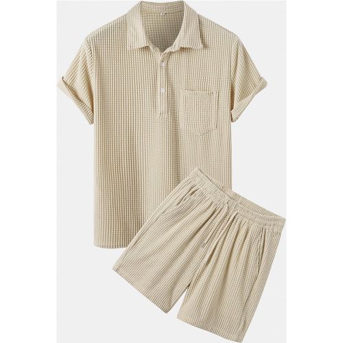 Polo patch à poche & Short à cordon - SHEIN - Modalova