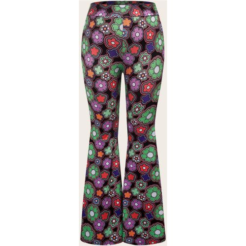 Pantalon évasé à imprimé floral - SHEIN - Modalova