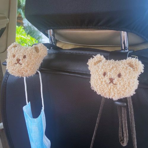 Pièces Crochet de rangement en peluche à détail ours de siège d'auto - SHEIN - Modalova