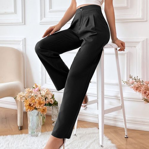 Pantalon tailleur taille haute à plis - SHEIN - Modalova