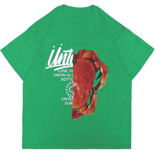 T-shirt slogan & crabe à imprimé - SHEIN - Modalova