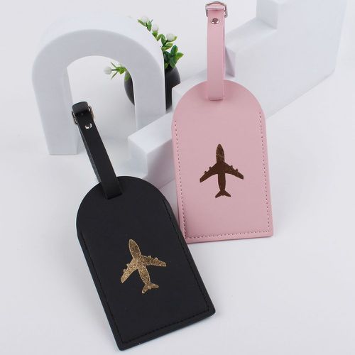 Pièces Étiquette pour valise couple métallique à motif d'avion - SHEIN - Modalova