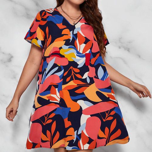 Robe tunique à imprimé tropical - SHEIN - Modalova