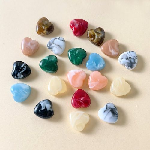 Pièces de couleur aléatoire cœur perle - SHEIN - Modalova