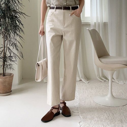 Pantalon droit à poches (sans ceinture) - SHEIN - Modalova