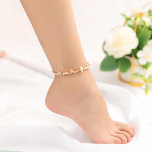 Bracelet de cheville coquille & à perles - SHEIN - Modalova