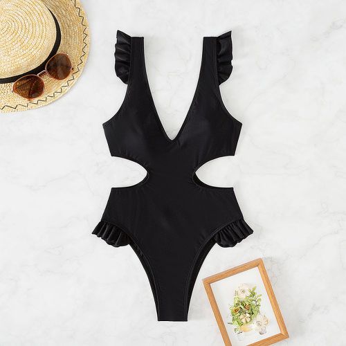 Maillot de bain une pièce découpe à volants - SHEIN - Modalova