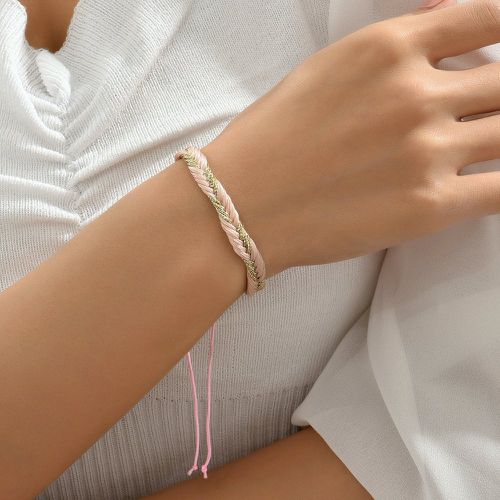 Bracelet tressé bicolore - SHEIN - Modalova